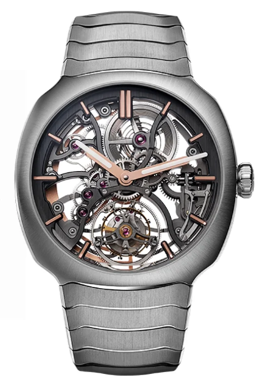 Men's Birthday Dress Watches-H. Moser & Cie Streamliner Cylindrical Tourbillon Skeleton 6814-1200
