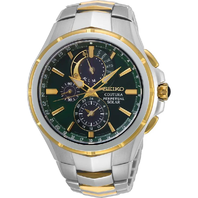 Men's Quartz Movement Style Digital Watches-Seiko Coutura SSC764P Solar Perpetual Calendar