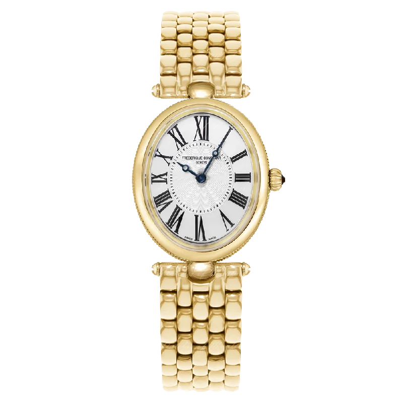 Men's Swiss Gift Edition-Frederique Constant Ladies Watch Art Deco Oval Gold Plated FC-200MPW2V5B