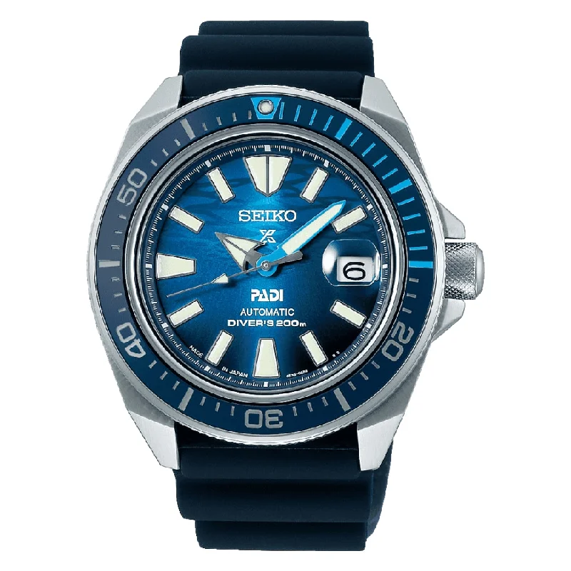 Men's Night Out Style Sports Watches-Seiko Prospex SRPJ93K1 Samurai Padi Great Blue