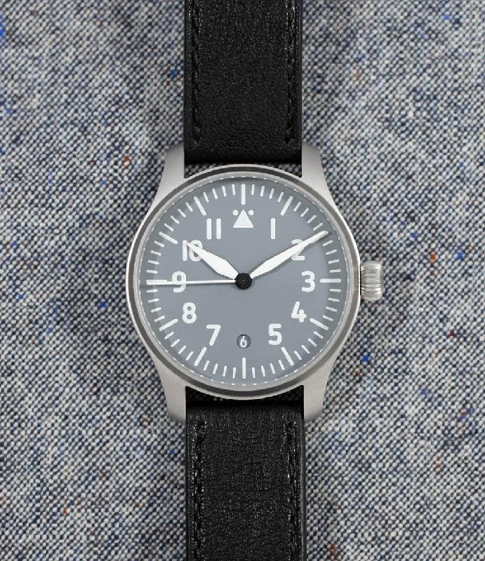 Men's Durable Field Watches-Flieger Verus Grau LE