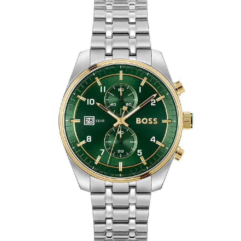 Men's Stylish Style Digital Watches-Hugo Boss Skytraveller 1514195 Chronograph