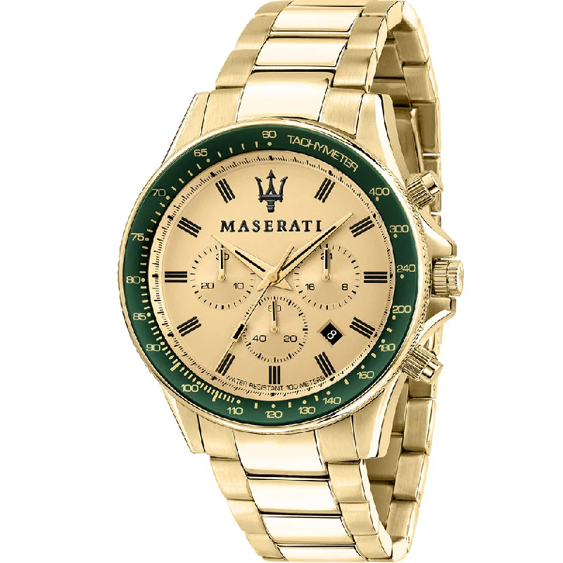 Men's Solar Powered Style Digital Watches-Maserati R8873640005 Sfida Chronograph