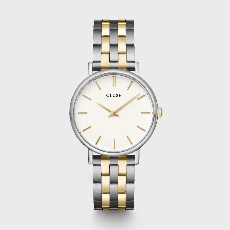 Women's Occasional Design Mechanical Watches-Pavane Petite 2.0 Watch Steel, Coconut Milk, Two-Tone