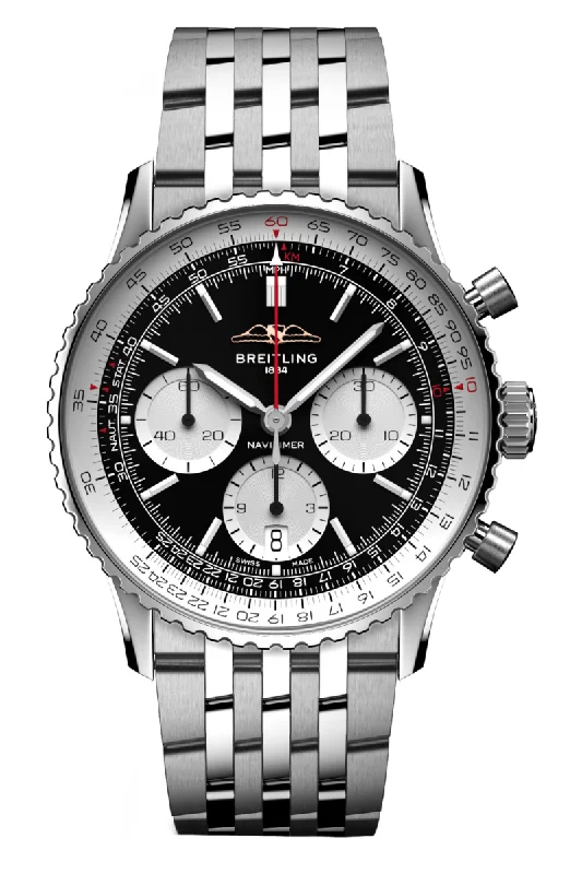 Men's Smart Design Dress Watches-Breitling Navitimer B01 Chronograph 41 AB0139211B1A1