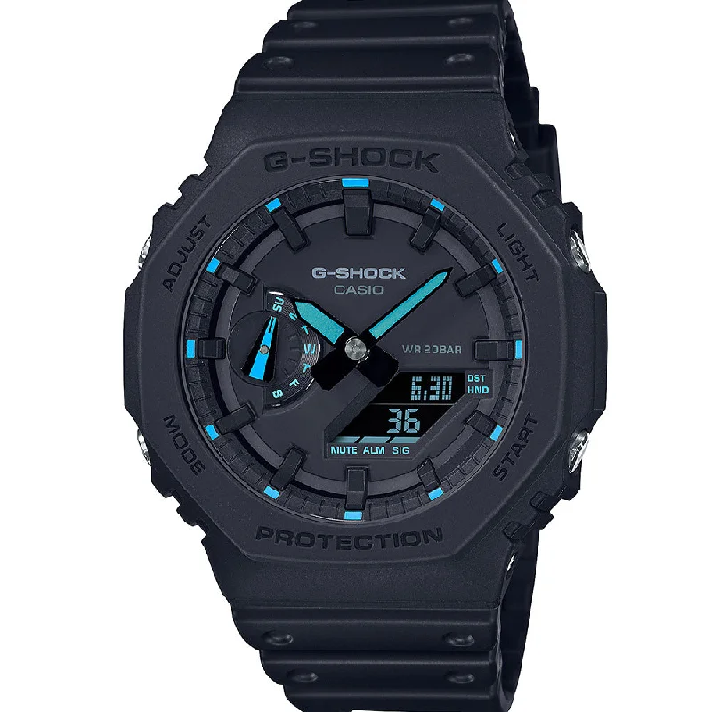 Smart Watches for Men Online-G-Shock GA2100-1A2 Neon Accent Series 'CasiOak'
