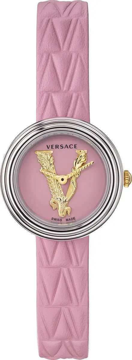 Men's Swiss Hybrid Edition-Versace Ladies Watch V-Virtus Small Pink VET301021