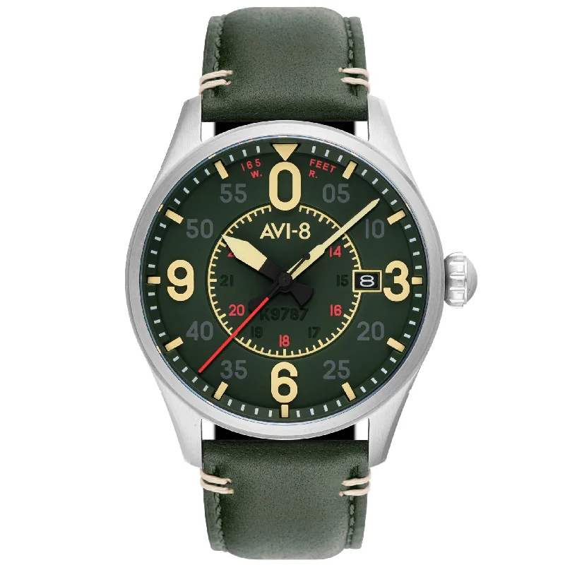 Men's Field Watches Sizes-AVI-8 Reading Spitfire Smith Automatic Watch AV-4090-03