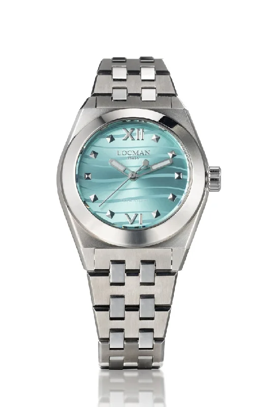 Women's High-End Style Women's Mechanical Watches-Locman Stealth Titanio donna turchese sunray 0225T17A-00LBNKB0 Women's High-End Style Women's Mechanical Watches-Locman Stealth Titanio donna turchese sunray 0225T17A-00LBNKB0