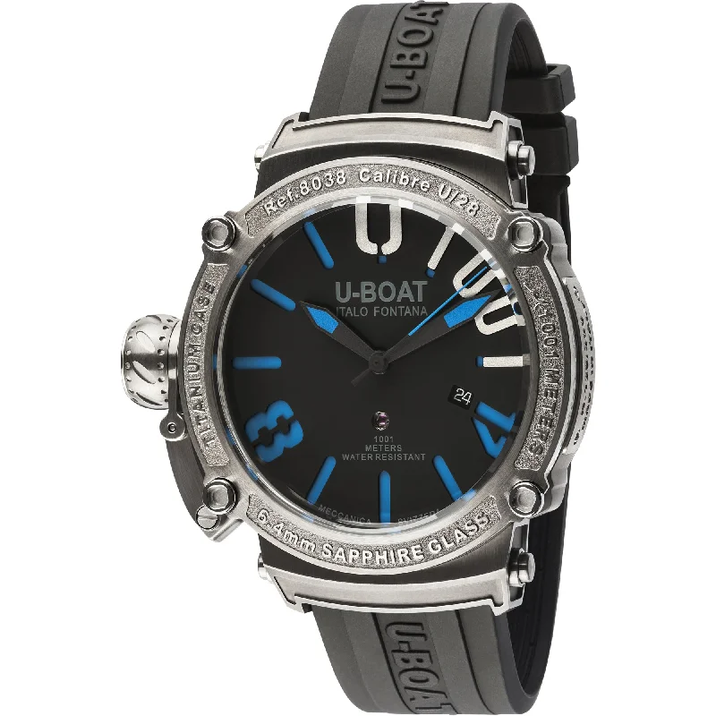 Men's Limited Edition Design Men's Watches-U-Boat 8038 Men's Black Classico Watch