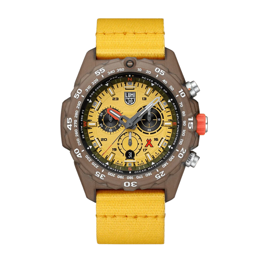 Men's Swiss Watch Kinetic Edition-Luminox Watch Bear Grylls Survival ECO Master Yellow XB.3745.ECO