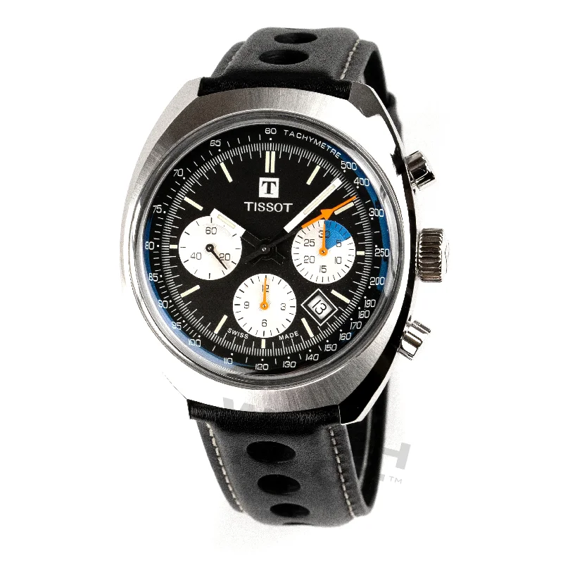 Men's Swiss New Year's Eve Edition-Tissot Men's Watch T-Heritage 1973 Chronograph 43mm Black T1244271605100 Men's Swiss New Year's Eve Edition-Tissot Men's Watch T-Heritage 1973 Chronograph 43mm Black T1244271605100