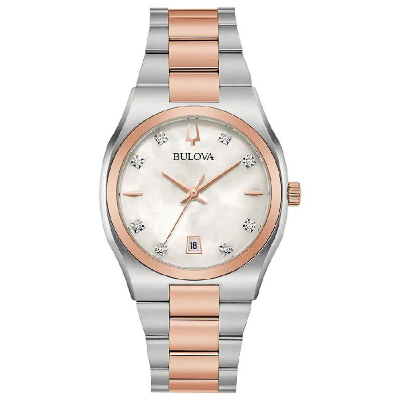 Women's Cushion Case Style Mechanical Watches-Orologio da donna con brillanti Bulova 98P199 Linea Surveyor Women's Cushion Case Style Mechanical Watches-Orologio da donna con brillanti Bulova 98P199 Linea Surveyor