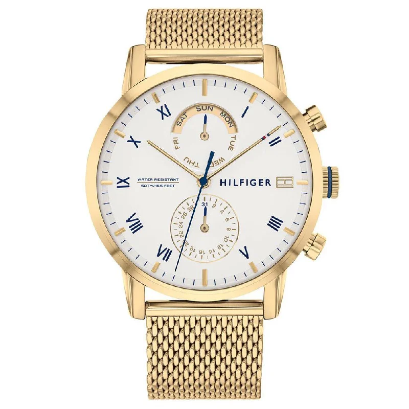 Men's Gift Dress Watches-Tommy Hilfiger 1710403 Men's Kane Gold Chronograph Watch