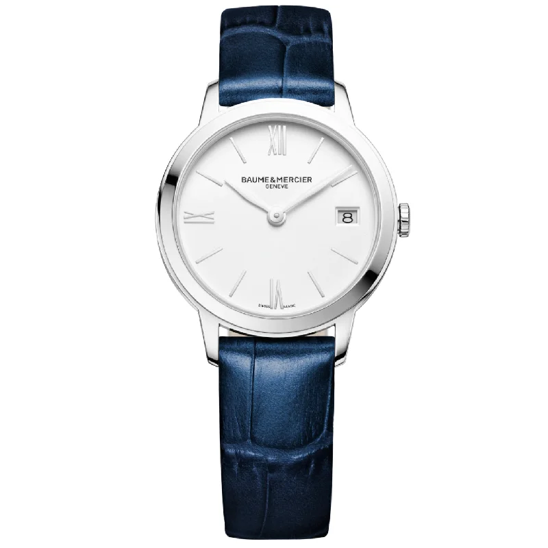 Men's Swiss Office Wear Edition-Baume & Mercier Ladies Blue Classima Watch 10353
