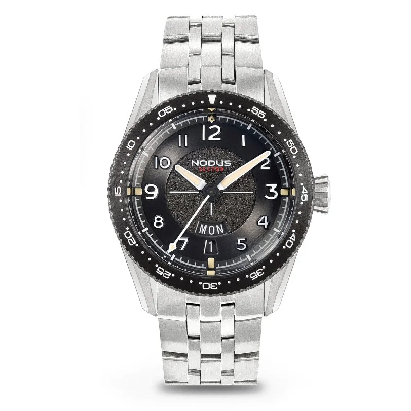 Men's Field Watches Hybrid Edition-Nodus Sector Pilot Automatic Watch - Corsair Grey - DLC Bezel Men's Field Watches Hybrid Edition-Nodus Sector Pilot Automatic Watch - Corsair Grey - DLC Bezel