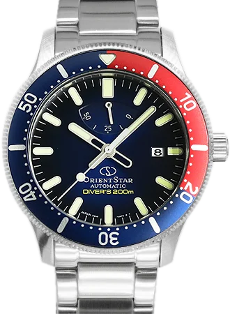 Men's High-End Dress Watches-Diver Blue/Red Pwr Rsv Ref. RK-AU0306L