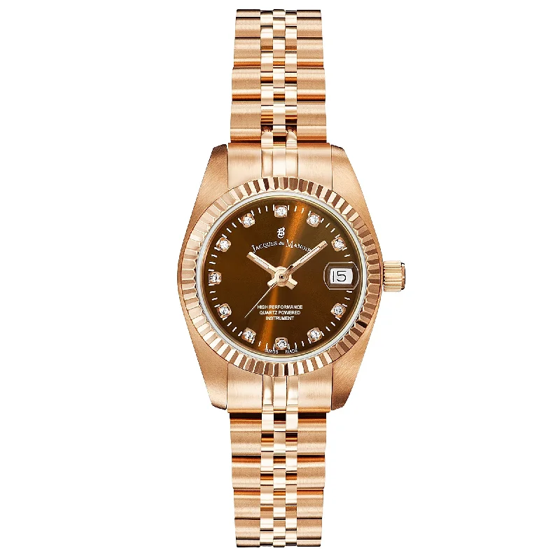 Men's Tonneau Case Dress Watches-Jacques Du Manoir NRO.18 Ladies Inspiration Rose Gold Watch
