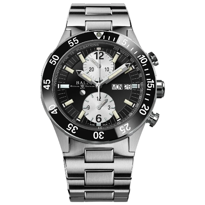Men's Swiss Hand-Wound Edition-Ball Roadmaster Rescue Chronograph Men's Black Watch DC3030C-S-BKWH