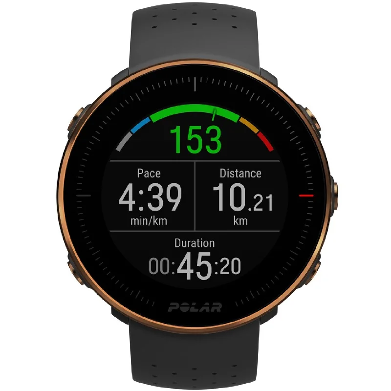 Unisex French Made Style Watches-Polar 90080198 Vantage M Black Sport Smartwatch