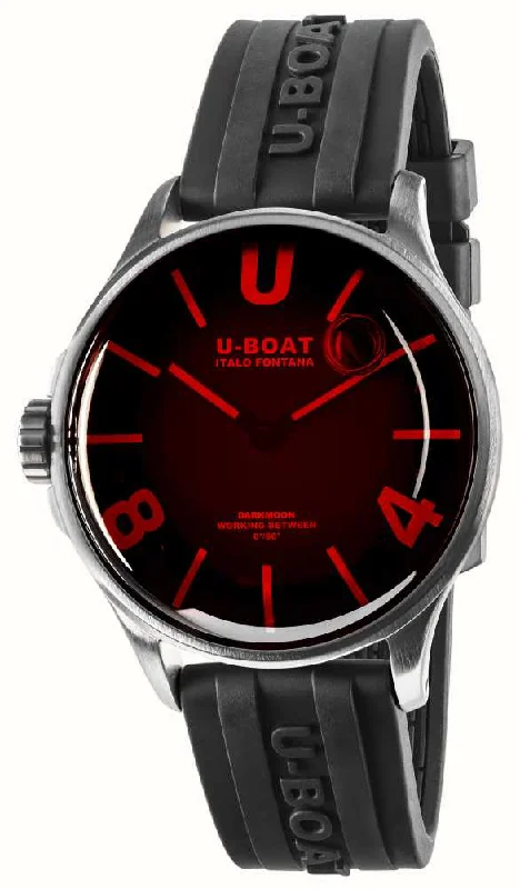 Men's Swiss Night Out Edition-U-Boat Men's Watch Darkmoon 40 Red Glass Black 9305