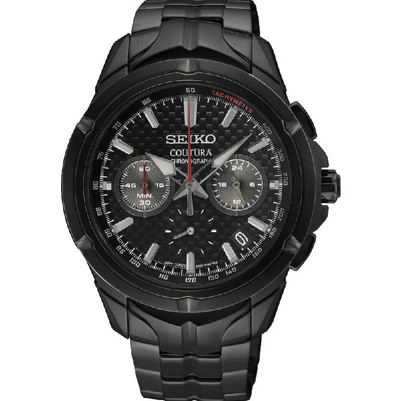 Men's Chronograph Watches with Gold Accents -Seiko Coutura SSB443P Chronograph