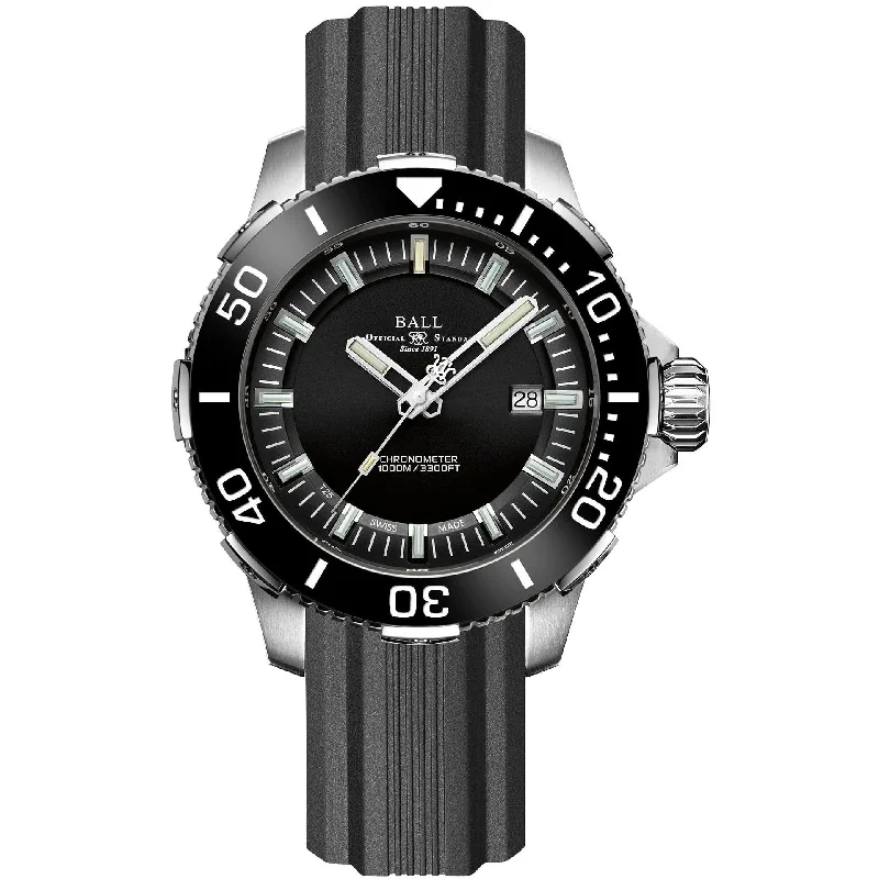 Men's Swiss Romantic Dinner Edition-Ball Engineer Hydrocarbon DeepQUEST Ceramic Men's Black Watch DM3002A-P3CJ-BK