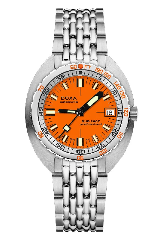 Men's Square Case Dress Watches-Doxa Sub 200T Professional 804.10.351.10