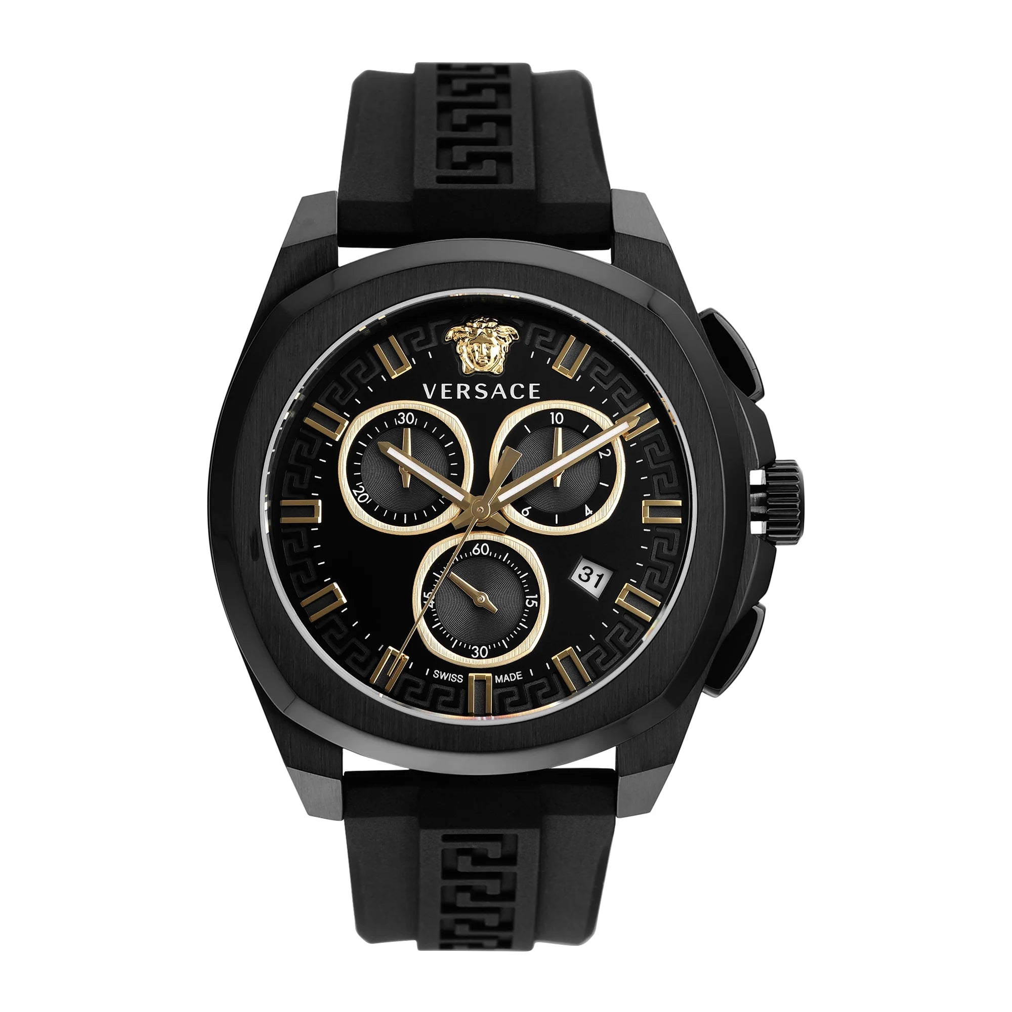 Men's Swiss Spring Edition-Versace Geo Chrono Men's Black Watch VE7CA0523