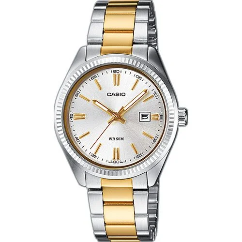 Women's Quartz Movement Style Mechanical Watches-Orologio Casio LTP-1302PSG-7AVEG bicolore quadrante silver piccolo Women's Quartz Movement Style Mechanical Watches-Orologio Casio LTP-1302PSG-7AVEG bicolore quadrante silver piccolo