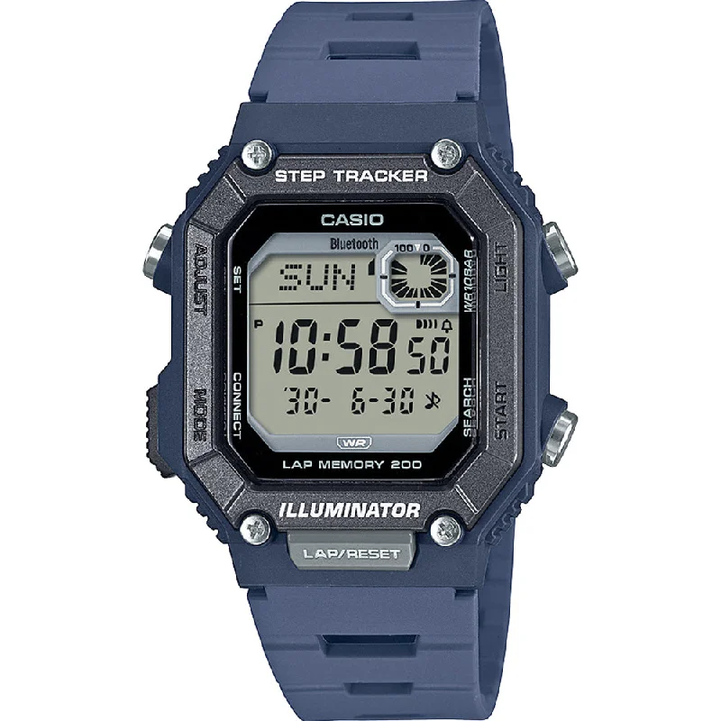 Mens Vintage Style Smart Watches-Casio WSB1000-2A Step Tracker Connect Digital