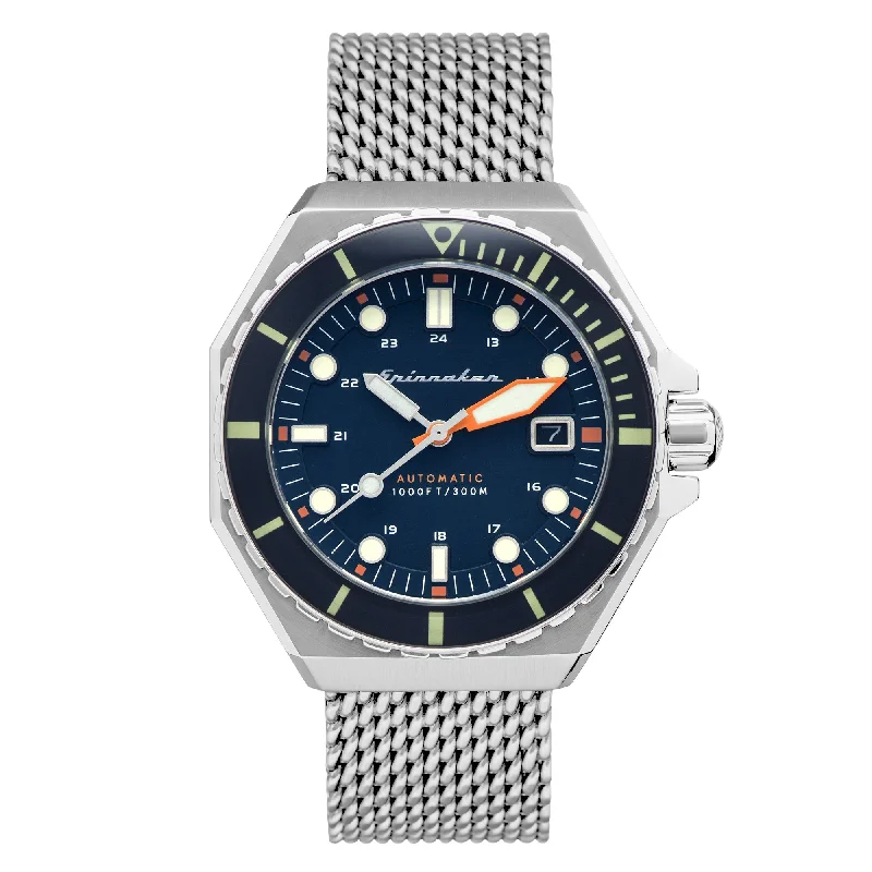 Men's Dive Watches with Ceramic Bezel -Spinnaker Men's Blue Dumas Watch SP-5081-22