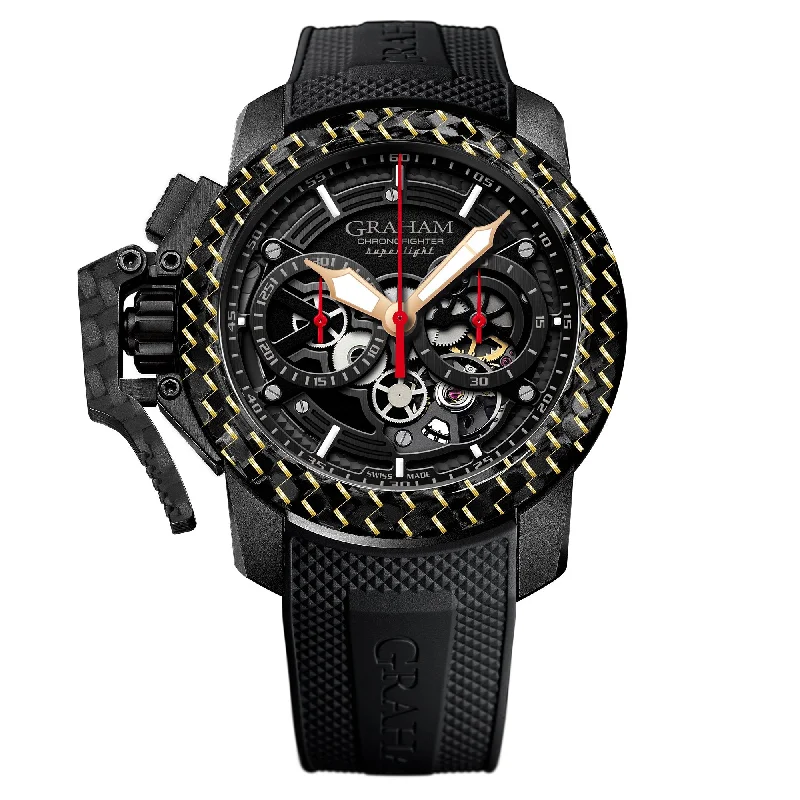 Men's Field Watches Development-Graham Black Chronofighter Superlight Skeleton Watch 2CCBK.B25B Men's Field Watches Development-Graham Black Chronofighter Superlight Skeleton Watch 2CCBK.B25B