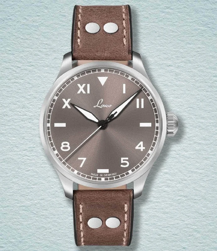 Men's Field Watches Materials-Laco Taupe California 42