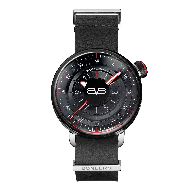 Men's Swiss Special Edition-Bomberg Men's Watch BB-01 Black PVD Red CT43H3PBA.01-1.9