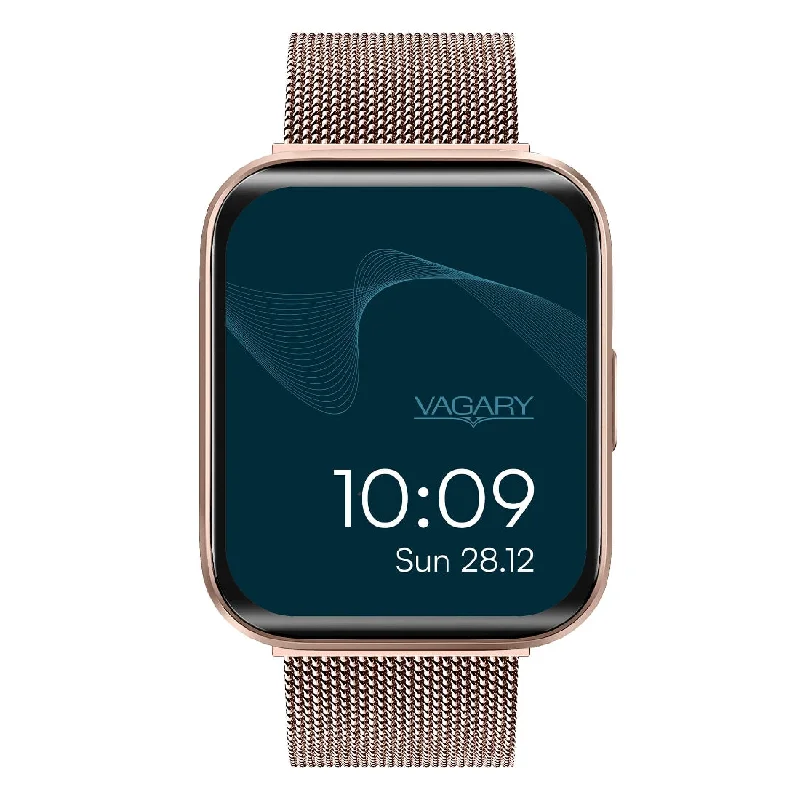 Women's Asian Made Design Mechanical Watches-Smartwatch Vagary X03A-007VY mesh dorato rosa con microfono Women's Asian Made Design Mechanical Watches-Smartwatch Vagary X03A-007VY mesh dorato rosa con microfono