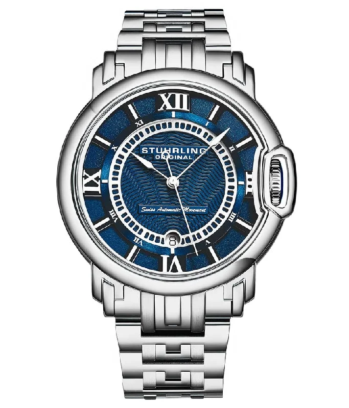 Blue Dial / Silver Case / Silver Stainless Steel Bracelet / Silver Deployant Buckle