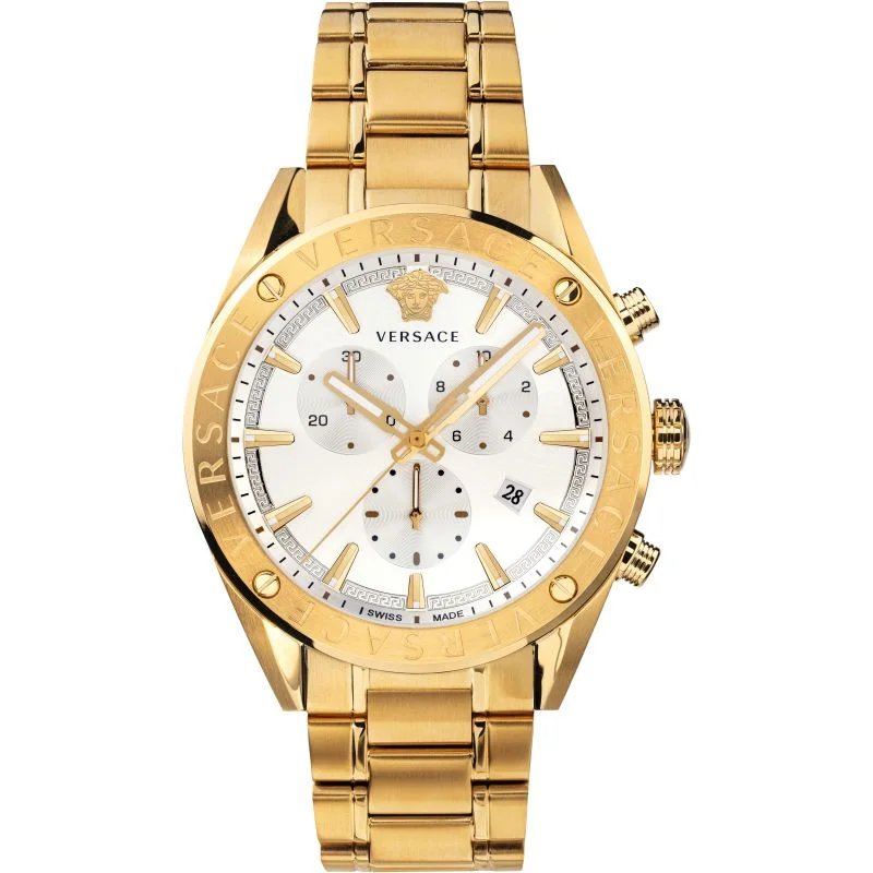 Men's Swiss Luxury Edition-Versace Men's Watch V-Chrono Gold Bracelet VEHB00719