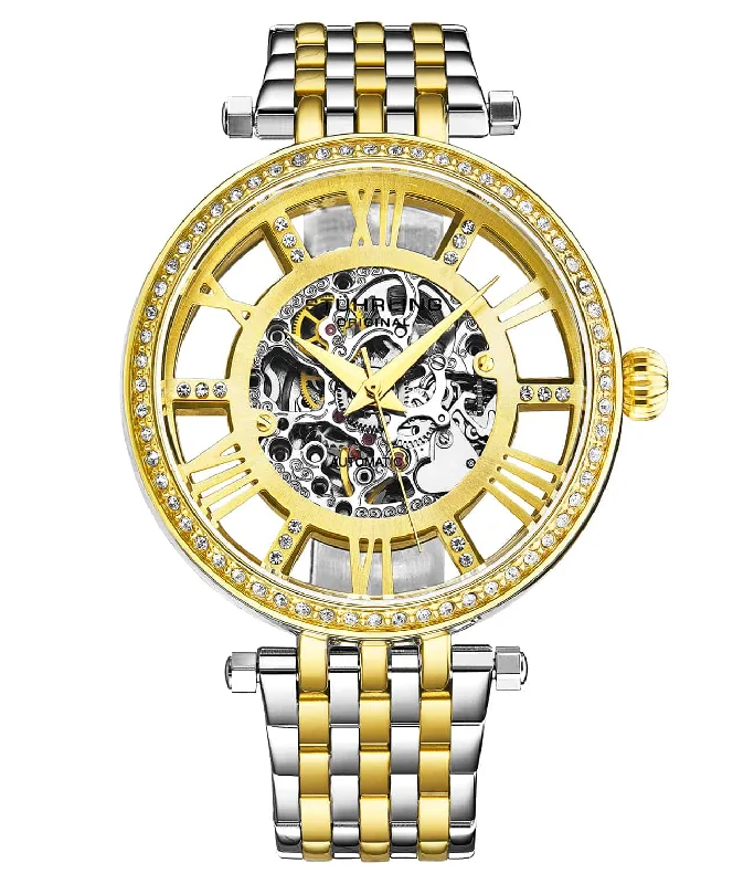 Gold Dial/Gold Case/Silver Bracelet