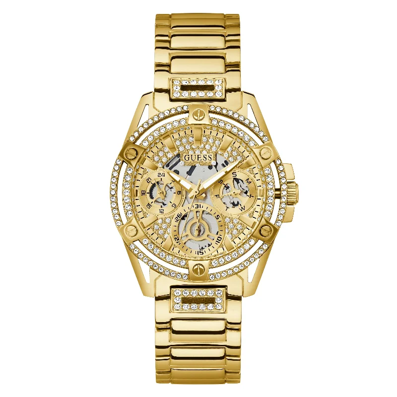 Men's Birthday Style Dress Watches-Guess GW0464L2 Ladies Queen Gold Watch