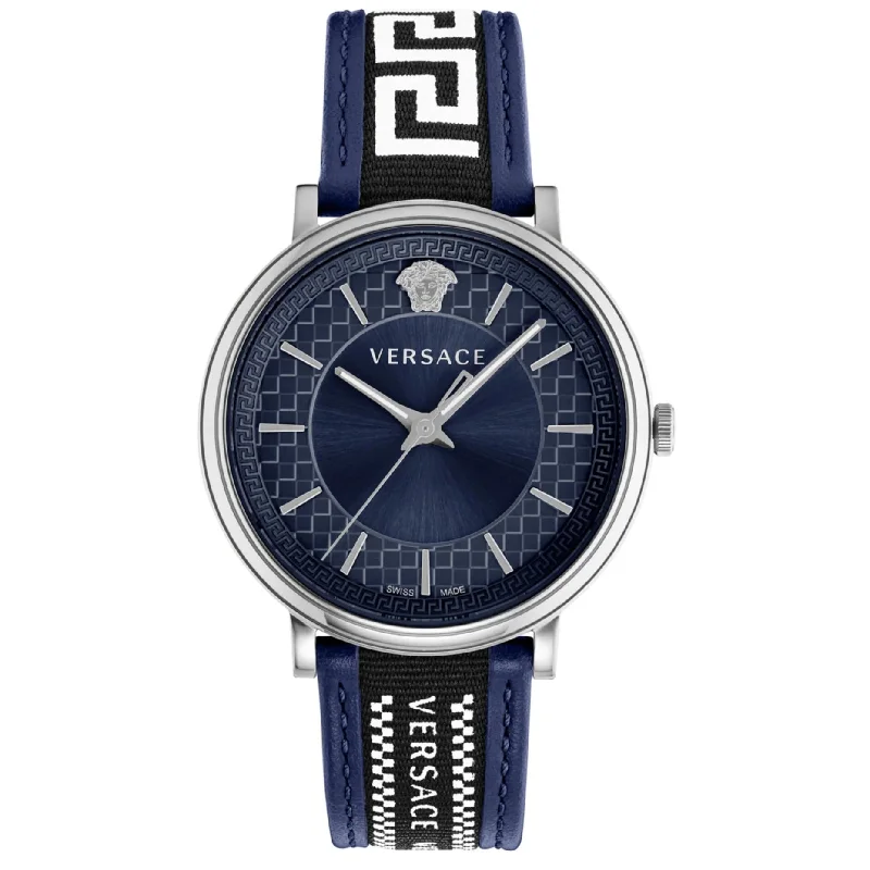 Men's Swiss Watch Models-Versace Men's Watch V-Circle Blue VE5A01121