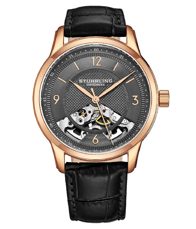 Grey Dial / Rose Case / Brown Leather Strap Tang Buckle