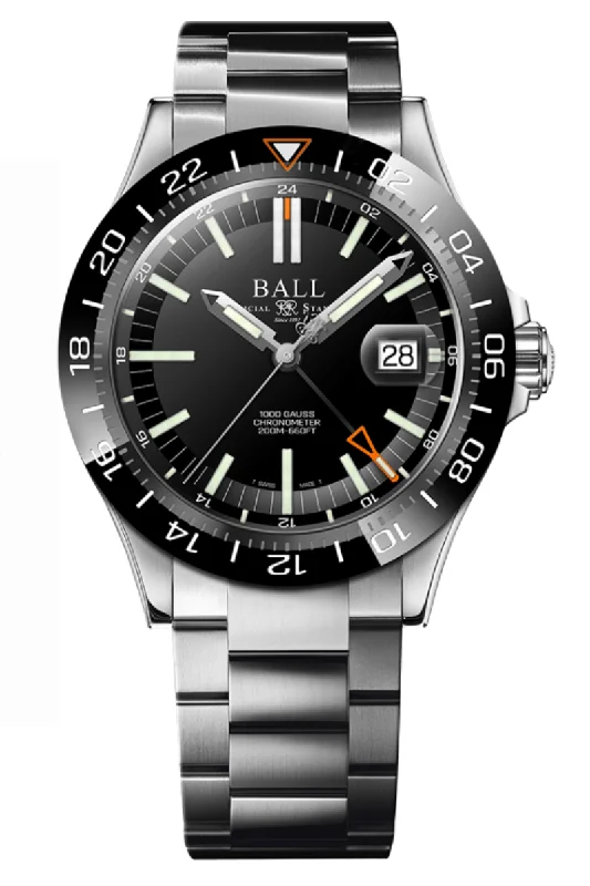 Men's New Year's Eve Design Dress Watches-Ball Engineer III Outlier GMT Limited Edition DG9002B-S1C-BK