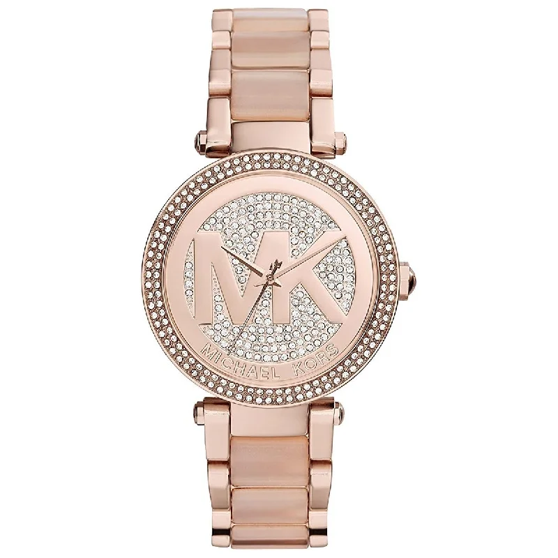 Men's Gift Style Dress Watches-Michael Kors MK6176 Ladies Parker Rose Gold Watch