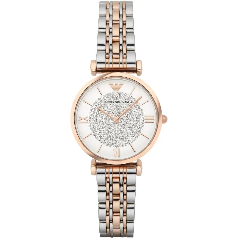 Men's Engagement Design Dress Watches-Emporio Armani AR1926 Ladies Rose Gold Watch