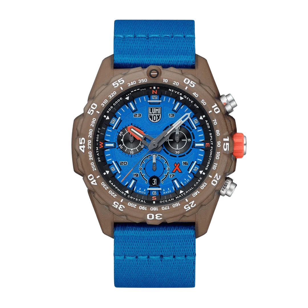 Men's Swiss Watch Eco-Drive Edition-Luminox Watch Bear Grylls Survival ECO Master Blue XB.3743.ECO