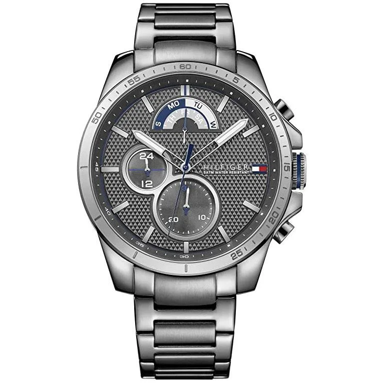 Men's Stylish Dress Watches-Tommy Hilfiger 1791347 Men's Cool Sport Gunmetal Chronograph Watch
