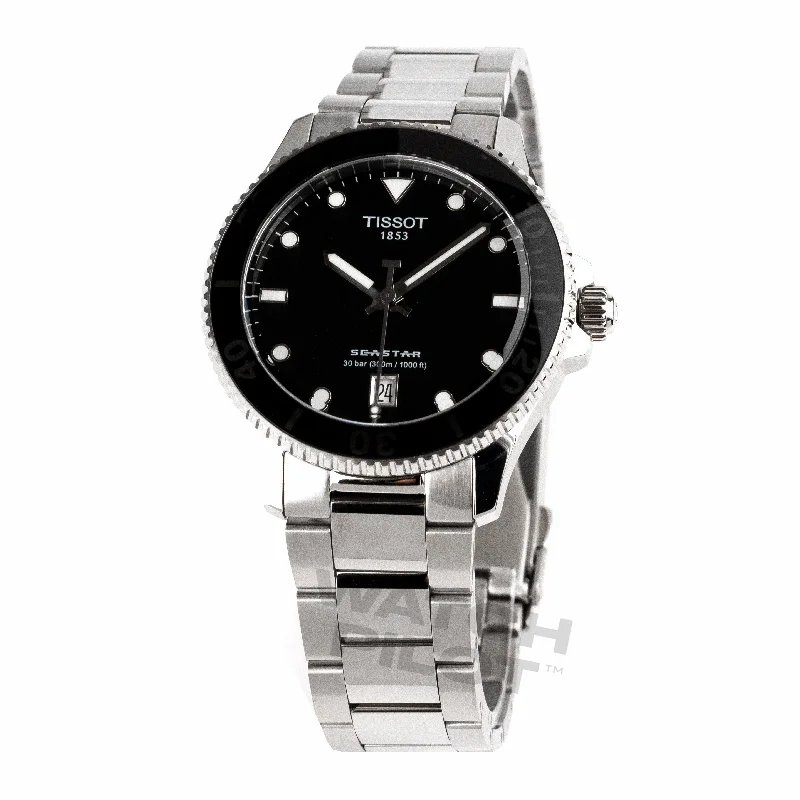 Men's Swiss Quartz Movement Edition-Tissot Seastar 1000 40mm Unisex Black Watch T1204101105100