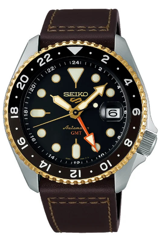 Men's Rectangular Case Dress Watches-Seiko 5 Sport SKX GMT SSK036