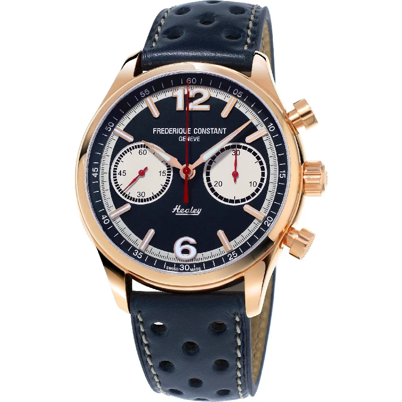 Men's Swiss Solar Powered Edition-Frederique Constant Watch Vintage Rally Healey Blue FC-397HN5B4 Men's Swiss Solar Powered Edition-Frederique Constant Watch Vintage Rally Healey Blue FC-397HN5B4
